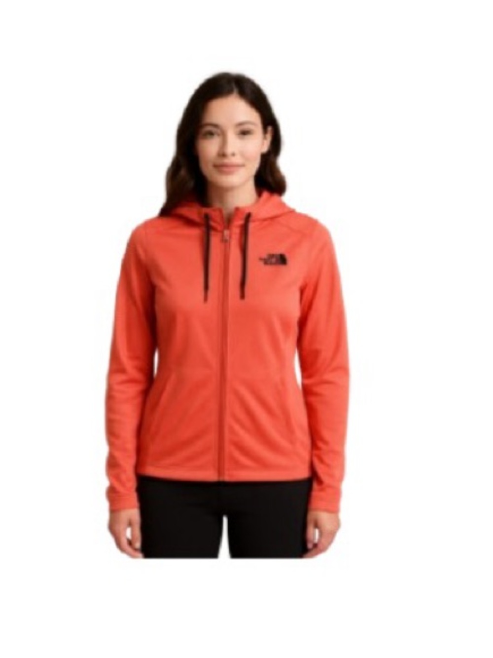 The North Face Women's Coral Zip Hoodie with Black Logo